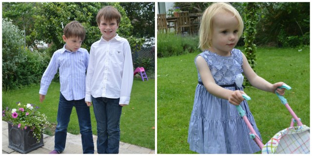 All the children dressed up in their finery. I had to bribe the boys to wear shirts!