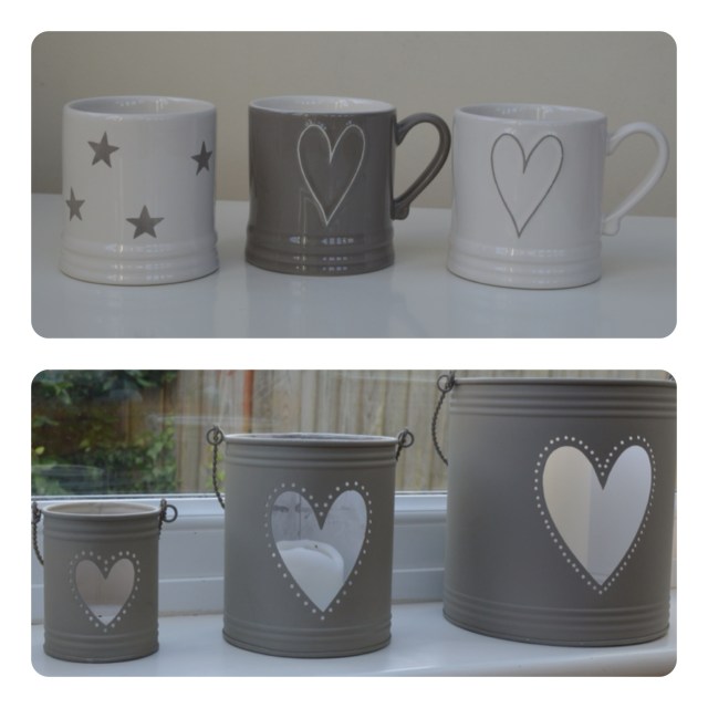 I love my coffee mugs and lanterns in white & taupe from Nordic House